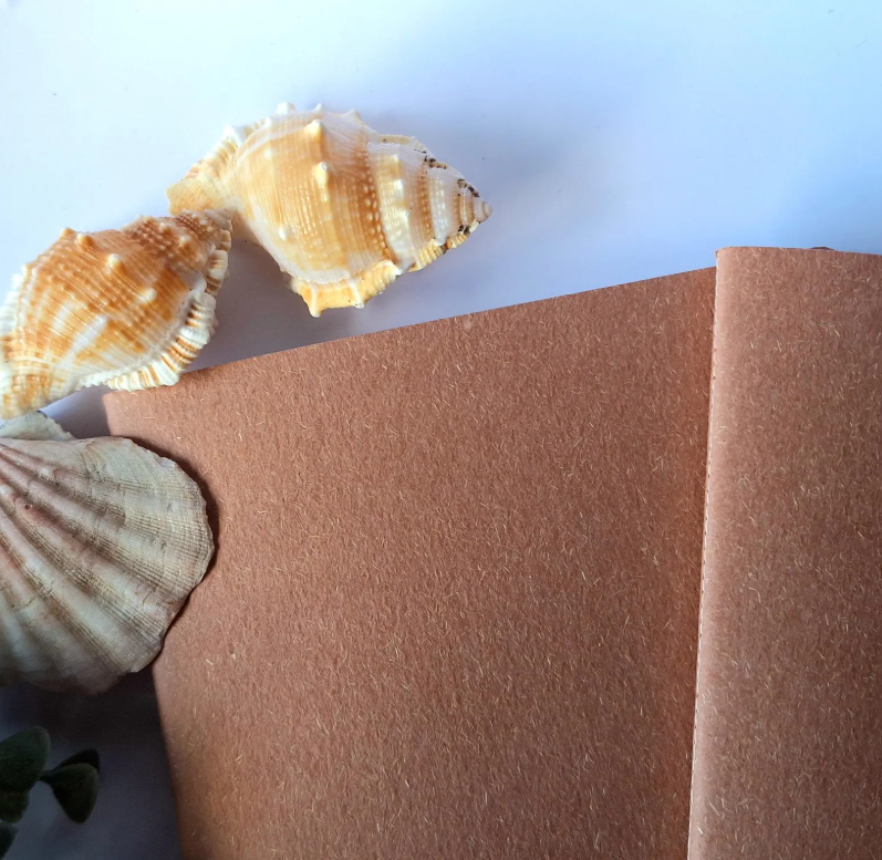 Blushed Pink Terracotta Notebook with recycled cover and stitched spine - A5 A6 A7