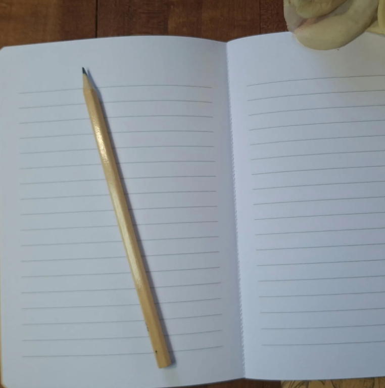 Teacher Gift - Handmade A5 Notebook with recycled, textured cover