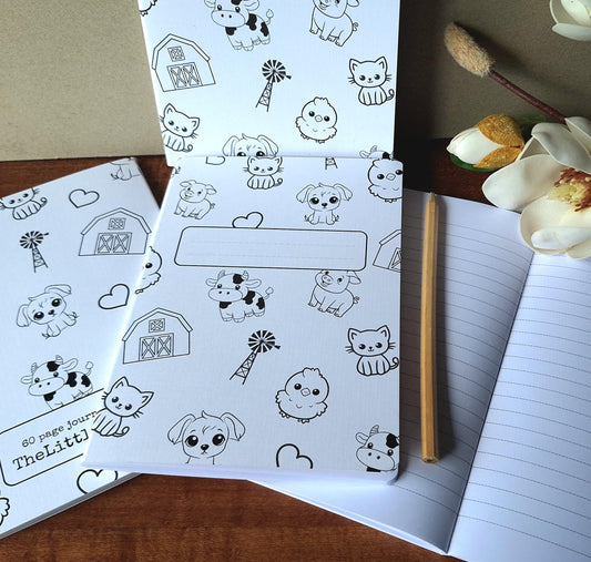 Farmyard Friends Notebook with lines - A5