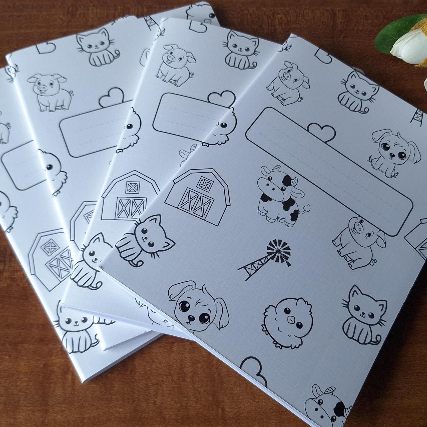 Farmyard Friends Notebook with lines - A5
