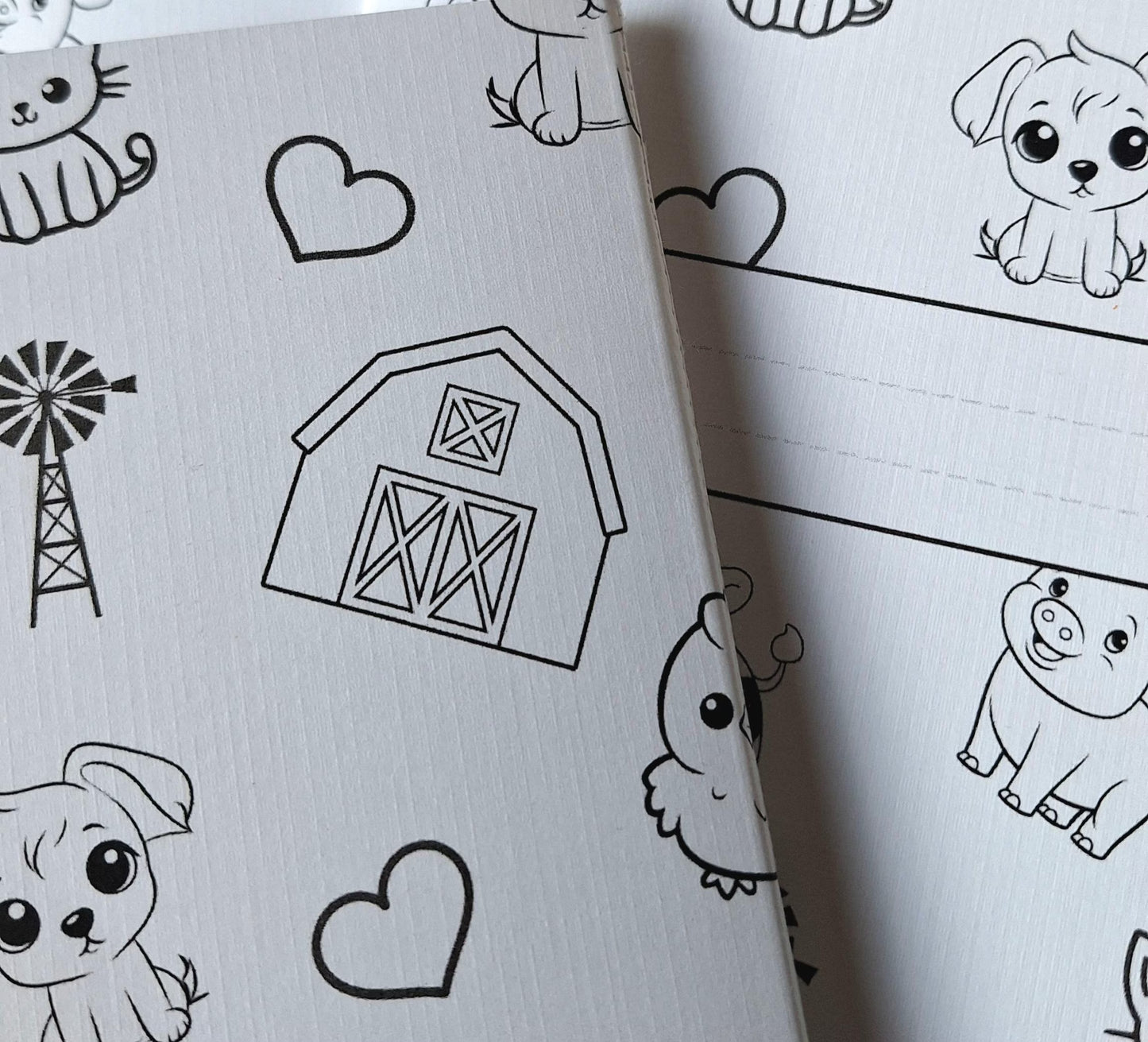 Farmyard Friends Notebook with lines - A5