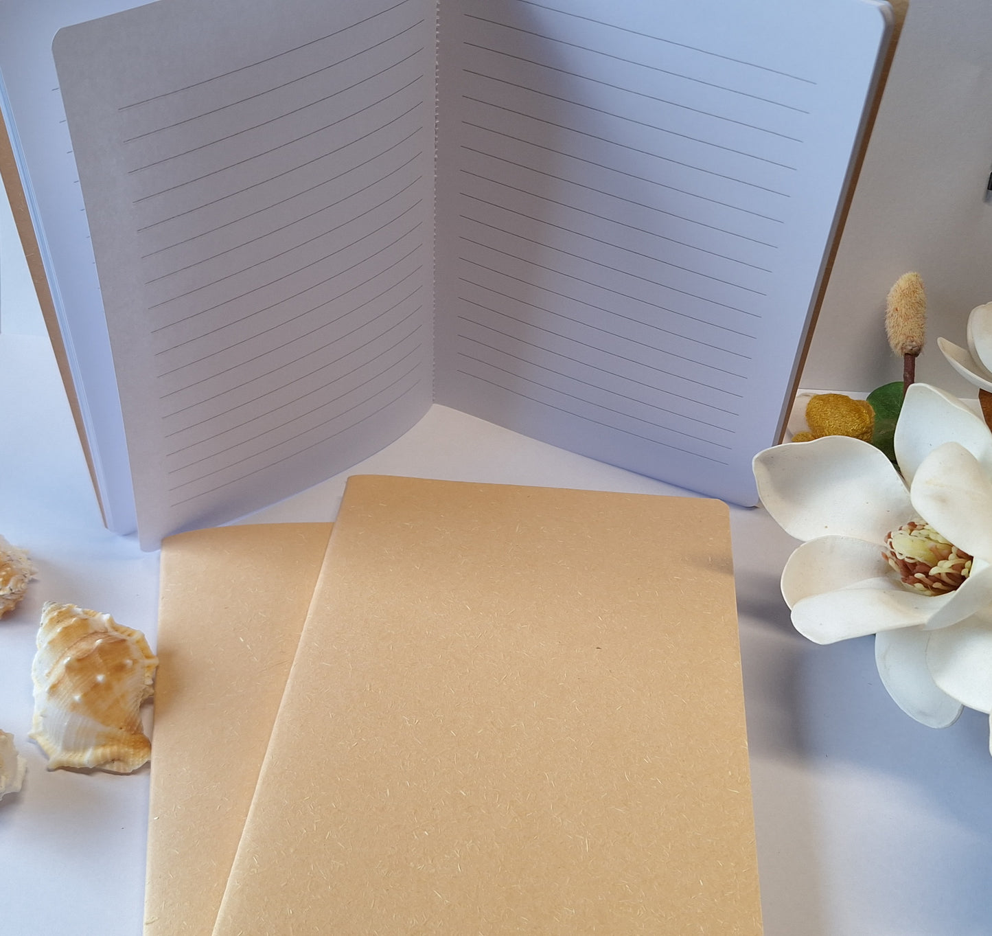 Sandcastle Sandy Coloured Notebook with Recycled Cover and Stitched Spine - A5 A6 A7