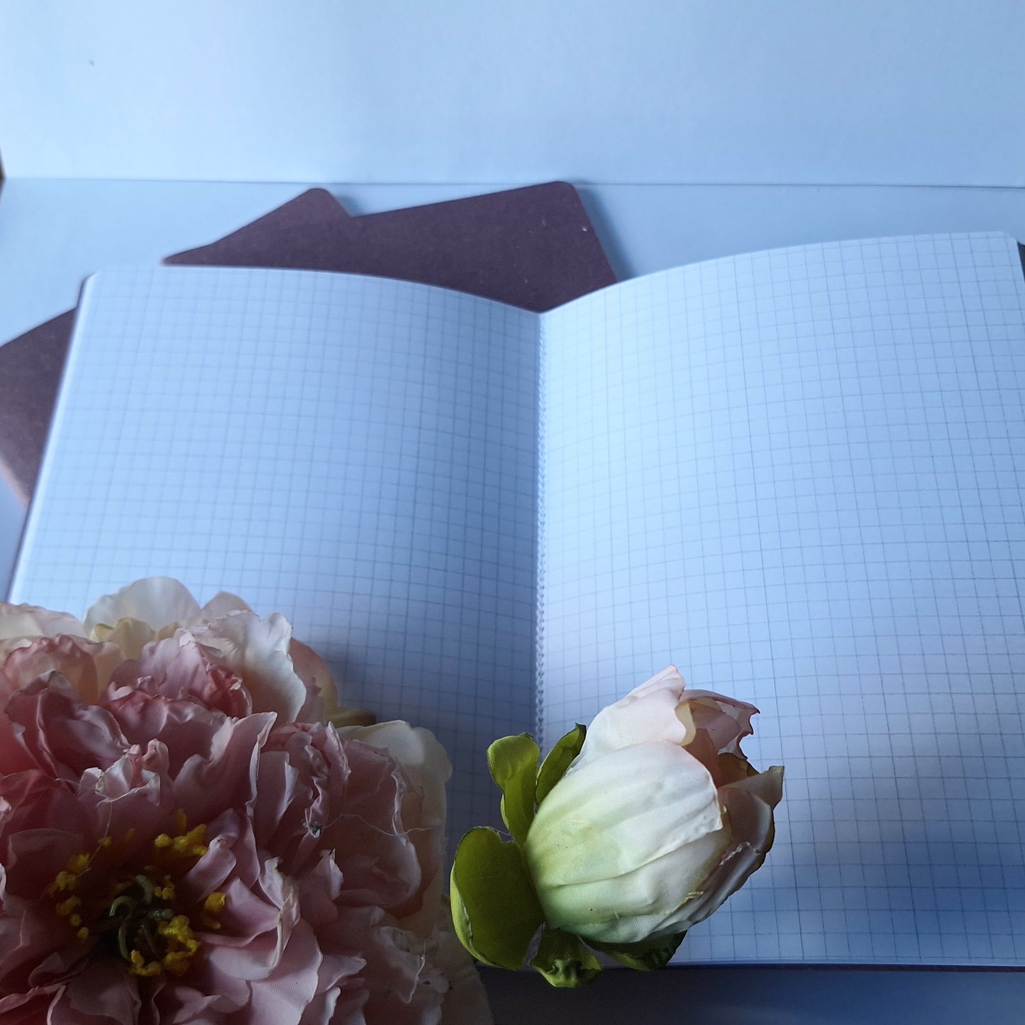 Vintage Berry Purple Notebook with Recycled Cover and Stitched Spine - A5 A6 A7