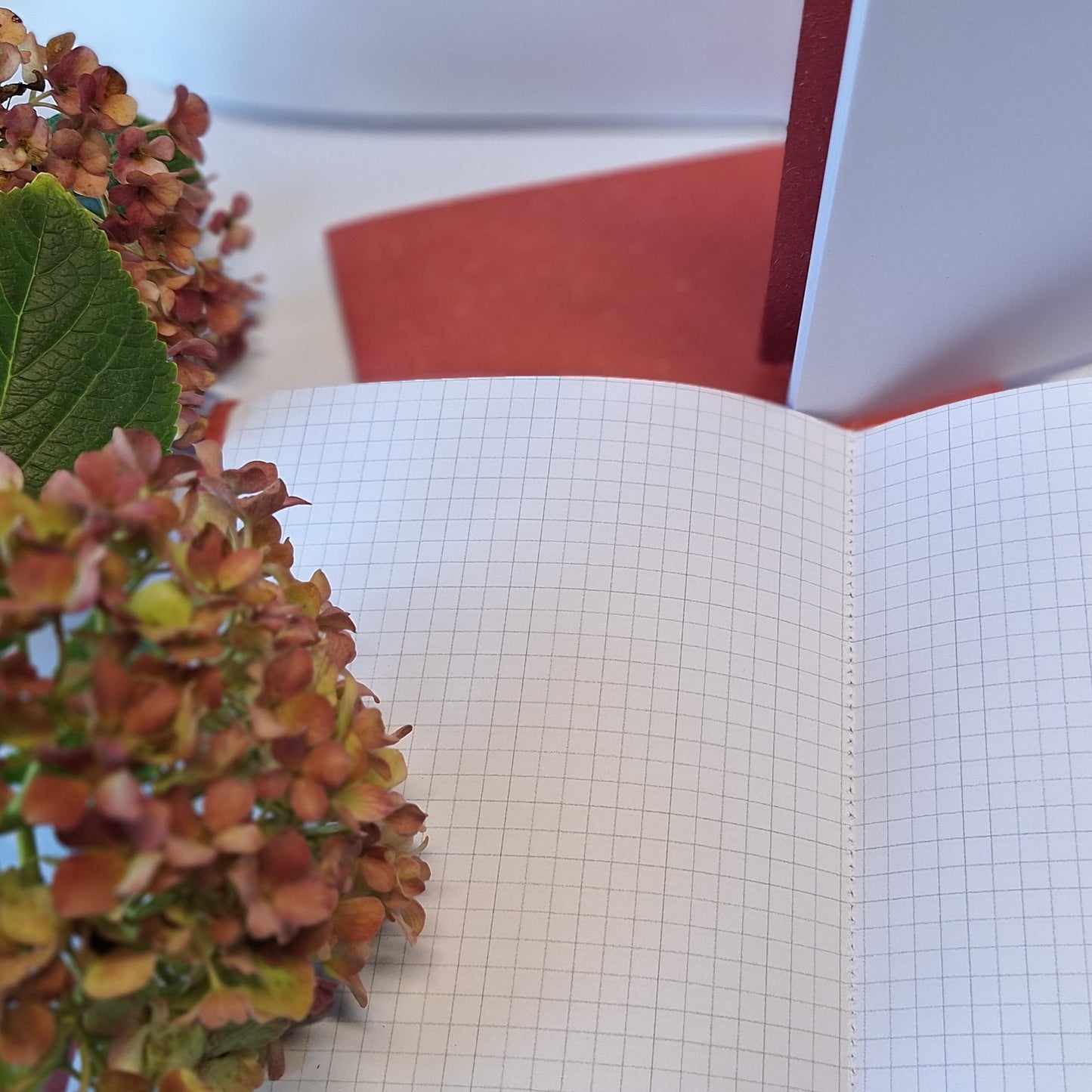 Brick Red Coloured Notebook with Recycled Cover and Stitched Spine - A5 A6 A7