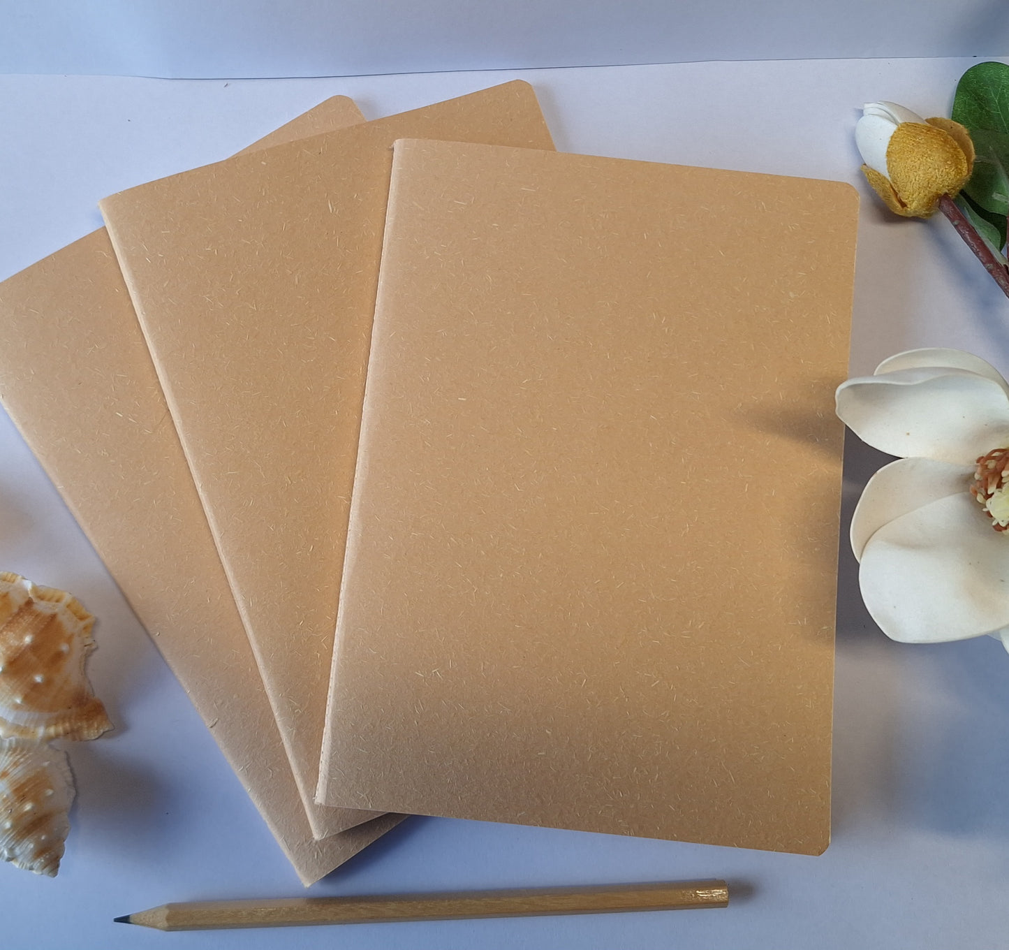 Sandcastle Sandy Coloured Notebook with Recycled Cover and Stitched Spine - A5 A6 A7