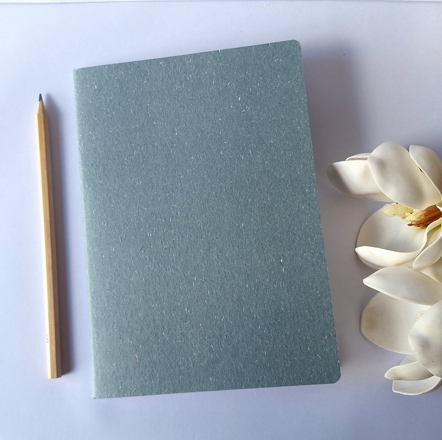 Smoky Blue Notebook with recycled cover and stitched spine - A5 A6 A7