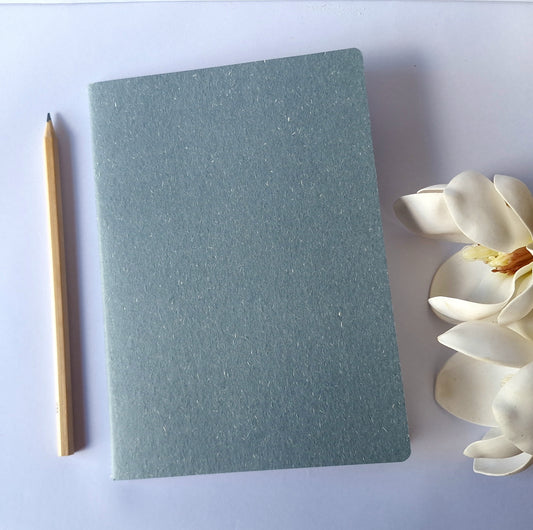 Smoky Blue Notebook with recycled cover and stitched spine - A5 A6 A7