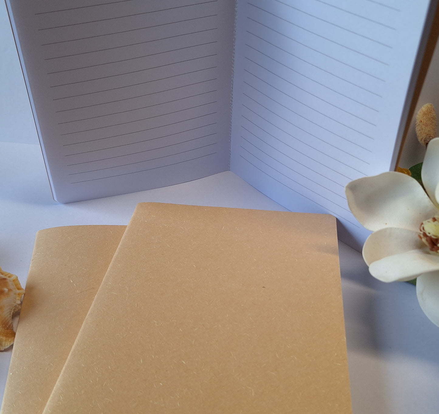 Sandcastle Sandy Coloured Notebook with Recycled Cover and Stitched Spine - A5 A6 A7