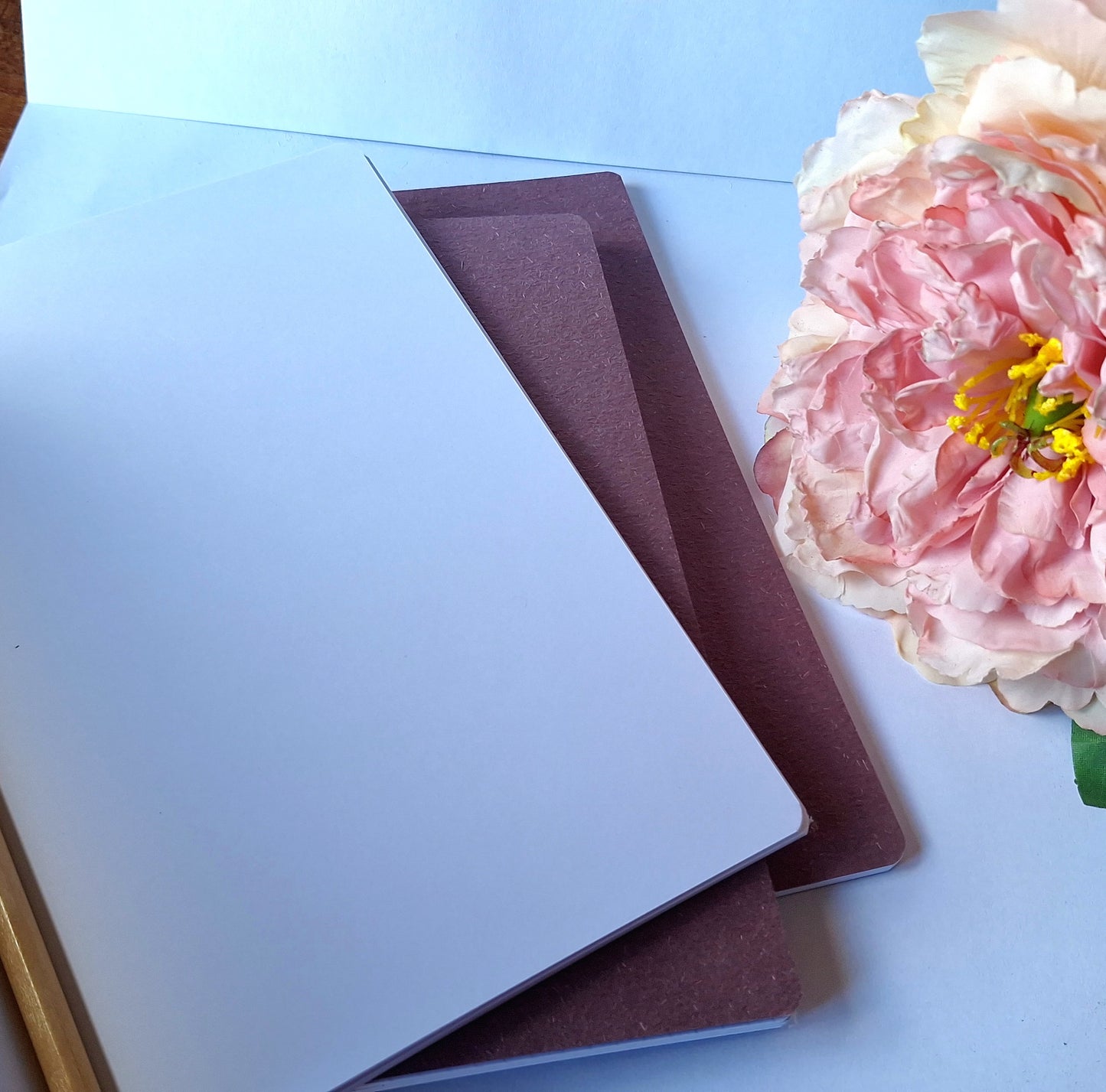 Vintage Berry Purple Notebook with Recycled Cover and Stitched Spine - A5 A6 A7