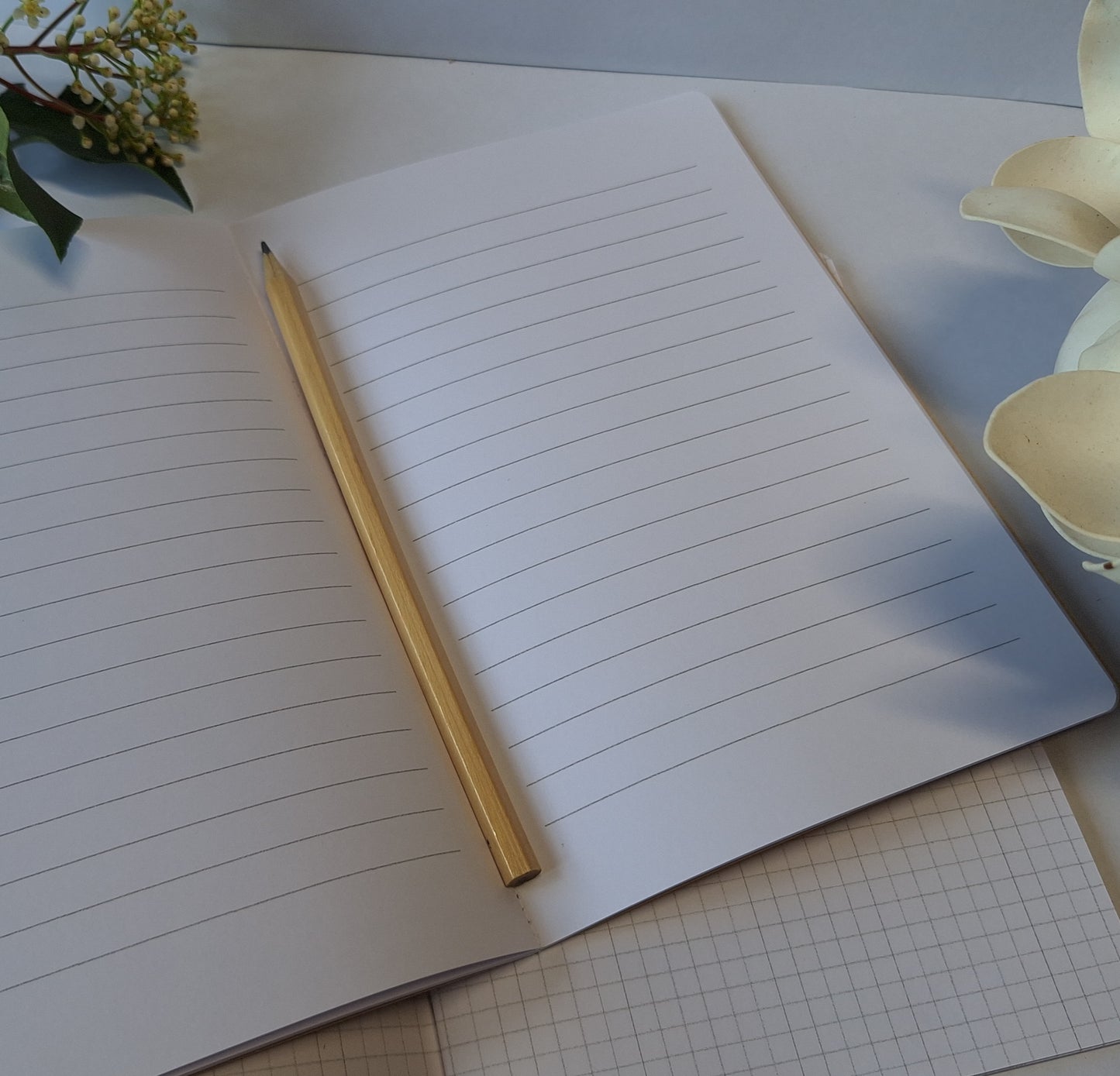 Sandcastle Sandy Coloured Notebook with Recycled Cover and Stitched Spine - A5 A6 A7