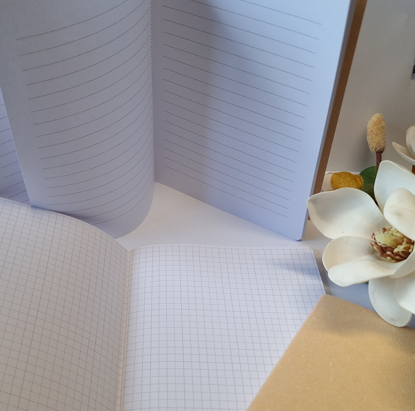 Sandcastle Sandy Coloured Notebook with Recycled Cover and Stitched Spine - A5 A6 A7