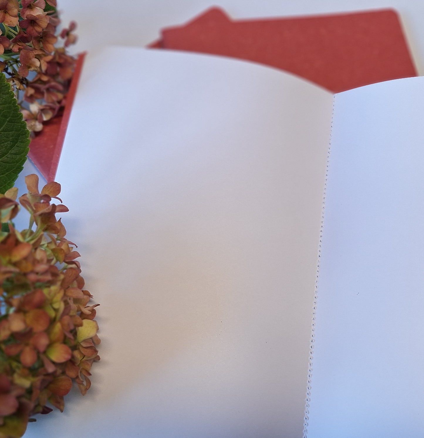 Brick Red Coloured Notebook with Recycled Cover and Stitched Spine - A5 A6 A7