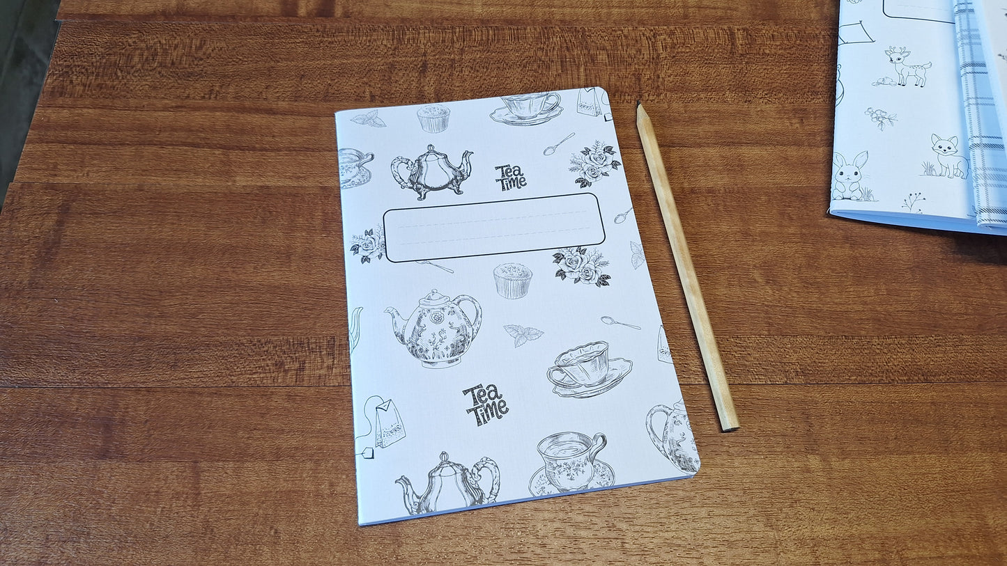 Teatime Notebooks with lines - A5