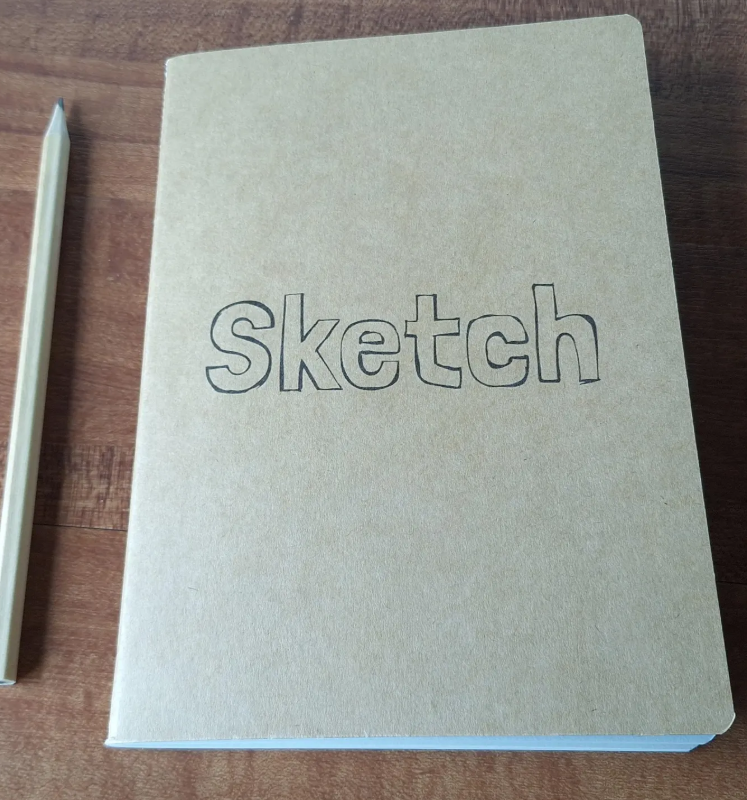 Sketch book, Handmade with 160gsm Ivory Sketching Paper- A5